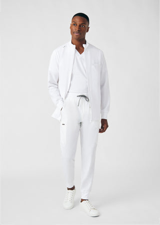 White Forward 3-Pocket Jacket Scrubs
