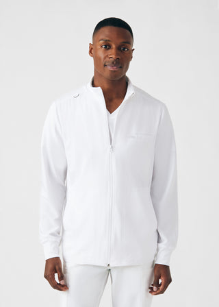 White Forward 3-Pocket Jacket Scrubs