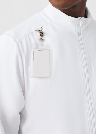 White Forward 3-Pocket Jacket Scrubs