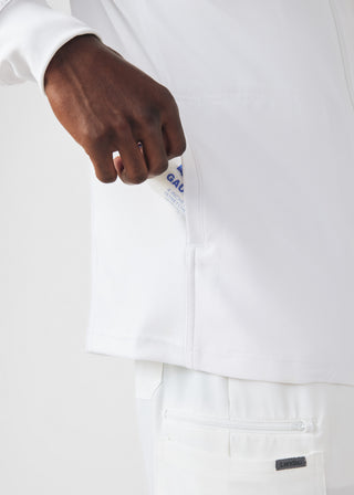 White Forward 3-Pocket Jacket Scrubs