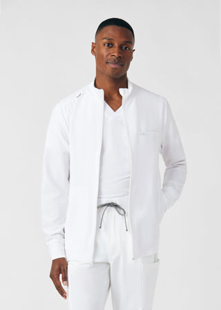 White Forward 3-Pocket Jacket Scrubs