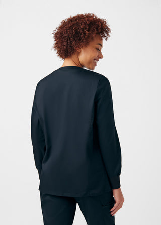Black ProFlex 3-Pocket Jacket Scrubs