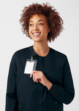 Black ProFlex 3-Pocket Jacket Scrubs