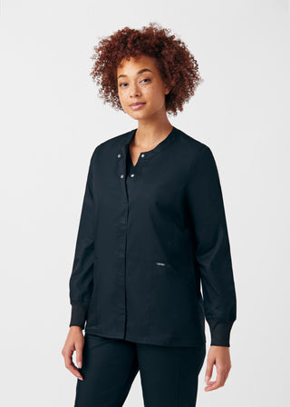 Black ProFlex 3-Pocket Jacket Scrubs