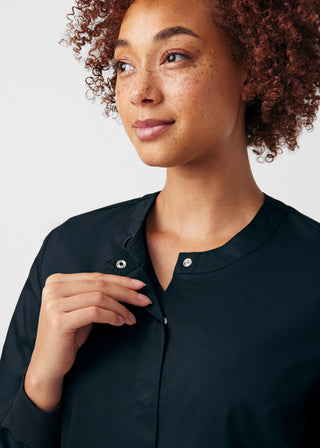 Black ProFlex 3-Pocket Jacket Scrubs