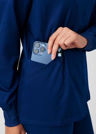 True Navy ProFlex 3-Pocket Jacket Scrubs