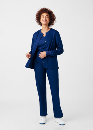 True Navy ProFlex 3-Pocket Jacket Scrubs