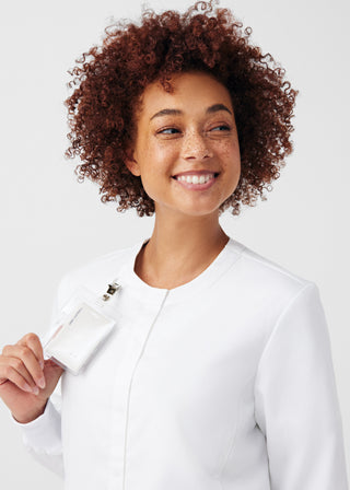 White ProFlex 3-Pocket Jacket Scrubs