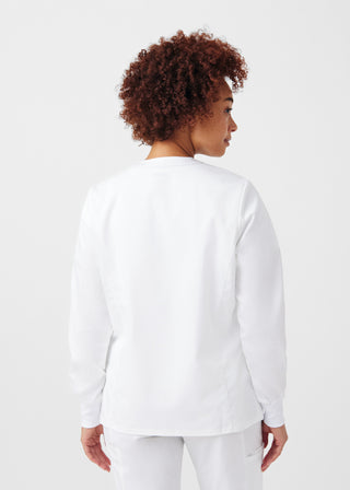 White ProFlex 3-Pocket Jacket Scrubs