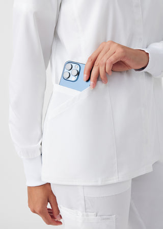 White ProFlex 3-Pocket Jacket Scrubs