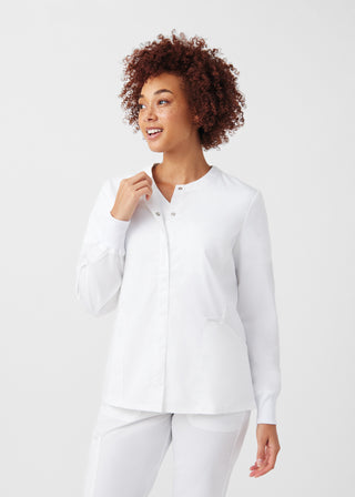 White ProFlex 3-Pocket Jacket Scrubs