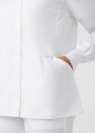 White ProFlex 3-Pocket Jacket Scrubs