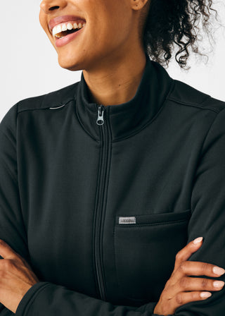 Black Forward 5-Pocket Jacket Scrubs