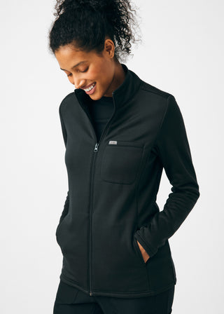 Black Forward 5-Pocket Jacket Scrubs