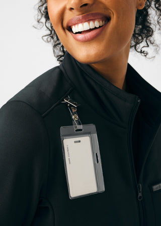 Black Forward 5-Pocket Jacket Scrubs