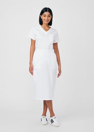 White ProFlex Skirt Scrubs