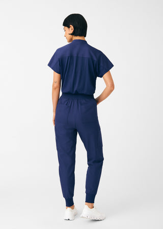 Navy Forward 8-Pocket Cargo Jumpsuit Scrubs
