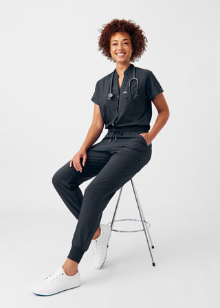 Pewter Forward 8-Pocket Cargo Jumpsuit Scrubs