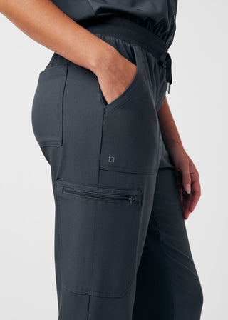 Pewter Forward 8-Pocket Cargo Jumpsuit Scrubs