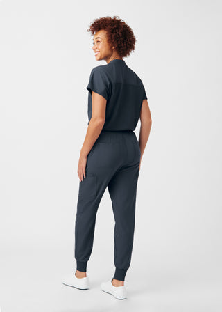 Pewter Forward 8-Pocket Cargo Jumpsuit Scrubs
