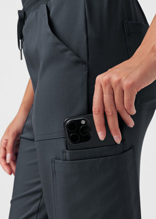Pewter Forward 8-Pocket Cargo Jumpsuit Scrubs