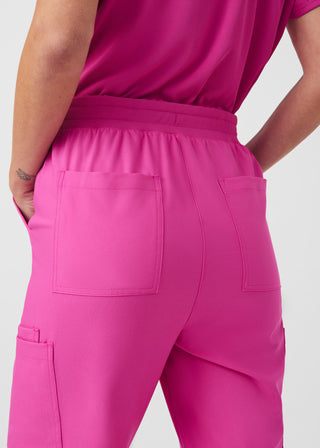 Rose Violet Forward 8-Pocket Cargo Jumpsuit Scrubs