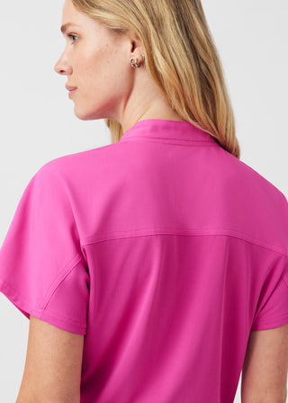 Rose Violet Forward 8-Pocket Cargo Jumpsuit Scrubs