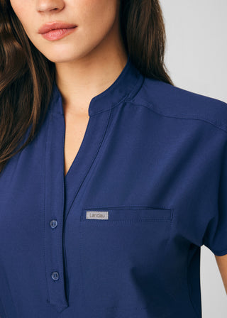 Navy Forward 1-Pocket Bodysuit Scrubs