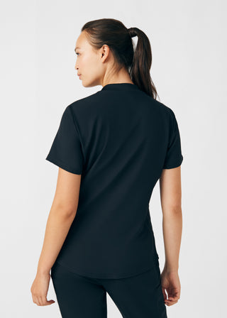 Black Forward 3-Pocket V-Neck Top Scrubs