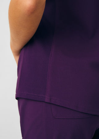 Eggplant Forward 3-Pocket V-Neck Top Scrubs