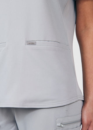 Gray Forward 3-Pocket V-Neck Top Scrubs