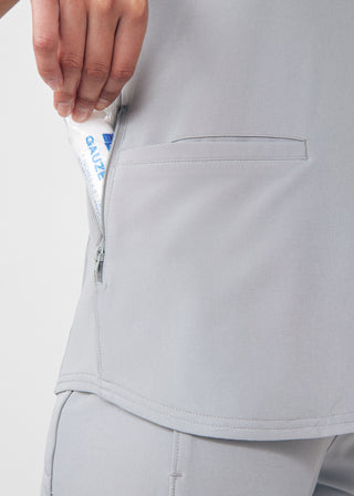 Gray Forward 3-Pocket V-Neck Top Scrubs