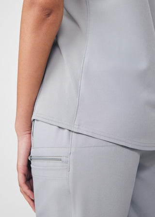 Gray Forward 3-Pocket V-Neck Top Scrubs