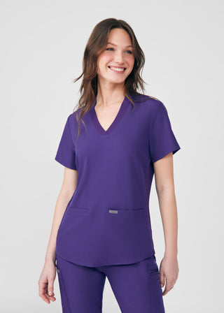 Grape Forward 3-Pocket V-Neck Top Scrubs
