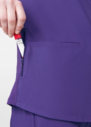 Grape Forward 3-Pocket V-Neck Top Scrubs