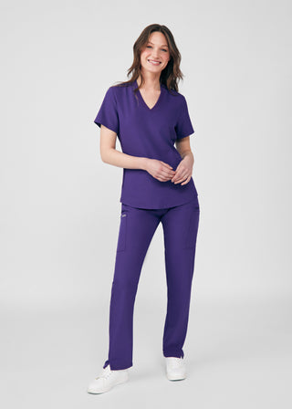 Grape Forward 3-Pocket V-Neck Top Scrubs