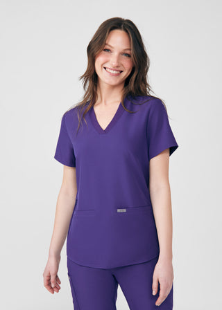 Grape Forward 3-Pocket V-Neck Top Scrubs