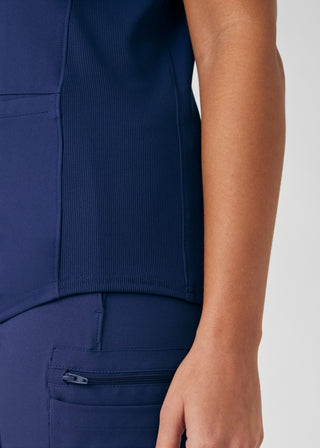 Navy Forward 3-Pocket V-Neck Top Scrubs