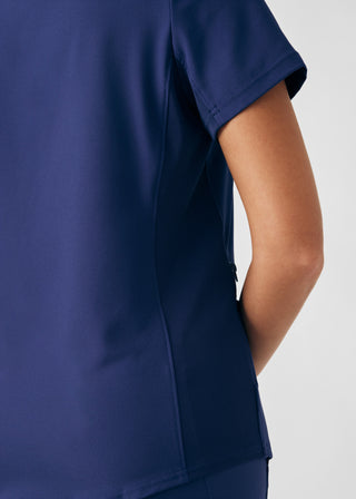 Navy Forward 3-Pocket V-Neck Top Scrubs