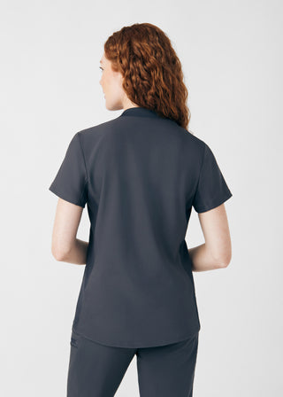 Pewter Forward 3-Pocket V-Neck Top Scrubs