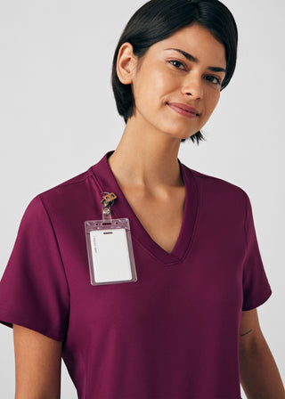 Wine Forward 3-Pocket V-Neck Top Scrubs