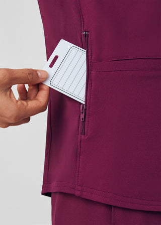 Wine Forward 3-Pocket V-Neck Top Scrubs