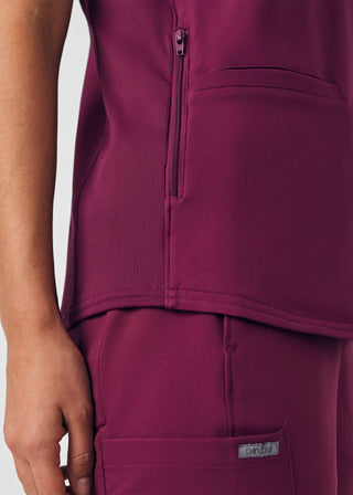 Wine Forward 3-Pocket V-Neck Top Scrubs