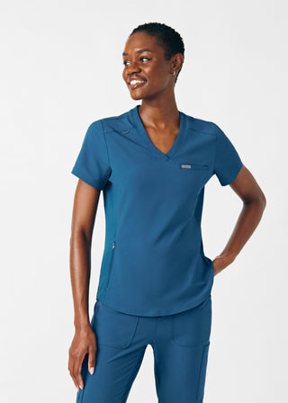 Caribbean Forward 2-Pocket V-Neck Top Scrubs