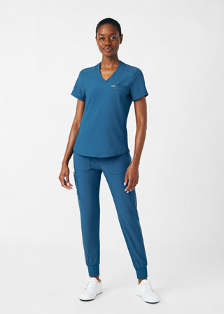 Caribbean Forward 2-Pocket V-Neck Top Scrubs