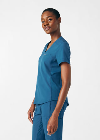 Caribbean Forward 2-Pocket V-Neck Top Scrubs