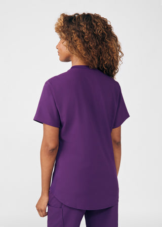 Eggplant Forward 2-Pocket V-Neck Top Scrubs