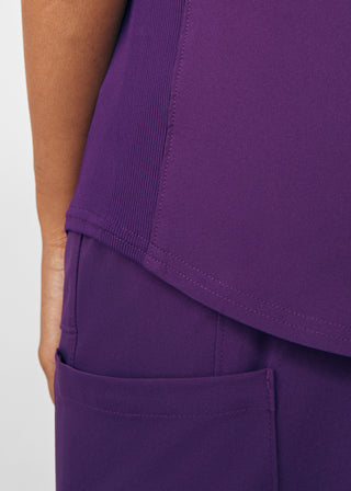 Eggplant Forward 2-Pocket V-Neck Top Scrubs
