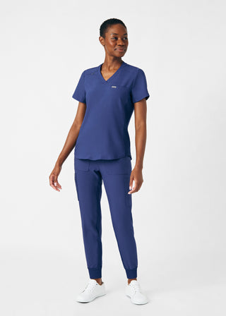 Navy Forward 2-Pocket V-Neck Top Scrubs