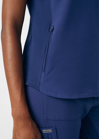 Navy Forward 2-Pocket V-Neck Top Scrubs